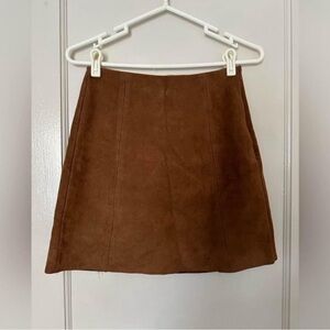ARITZIA BABATON faux suede skirt size 2